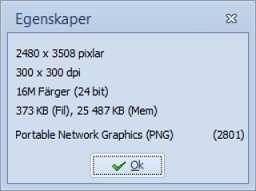 Egenskaper bildformat