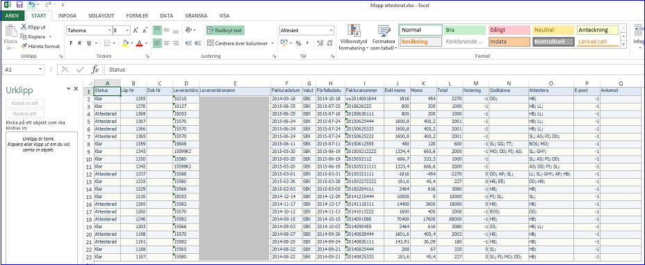 Spara som Excel 