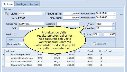 Projekt och resultatenhet fakt reg 1