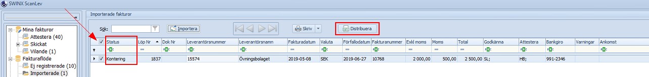 Arbetsgång tolkade-importera lista