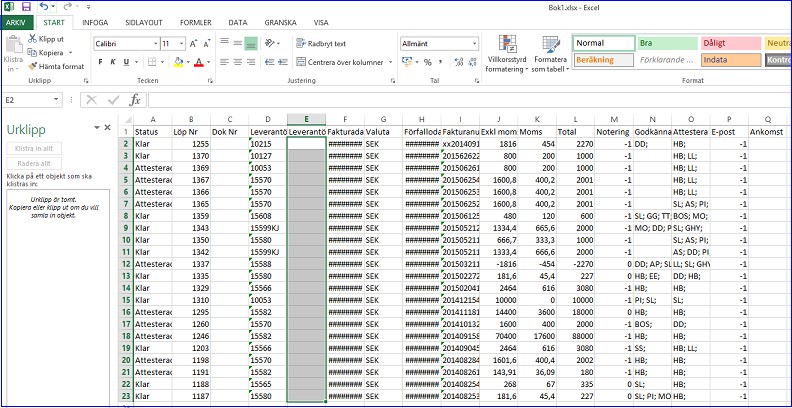 Export till Excel