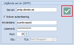 Grunder inställningar epost-inställningar server test