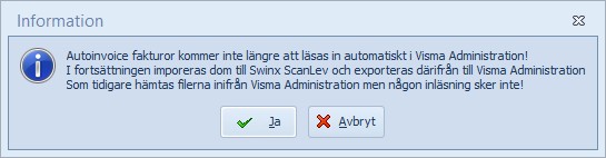 Grunder inställningar tolkning visma autoinvoice-bekräfta