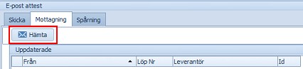 Specialfunktioner E-postattest-mottagning hämta