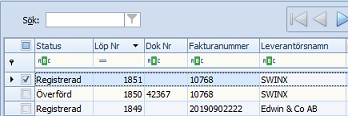 Arbetsgång registrera-guide fakt nr rött nr svart lista